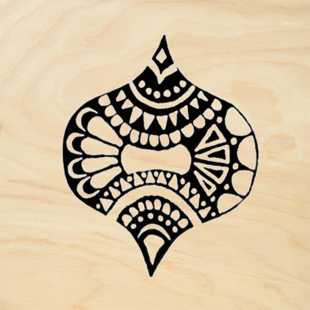 StampaFe Crystal Ogee Small Southwestern Rubber Art Stamp