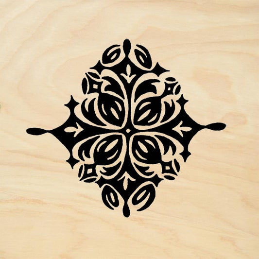 StampaFe Snow Ogee Small Tribal Rubber Art Stamp