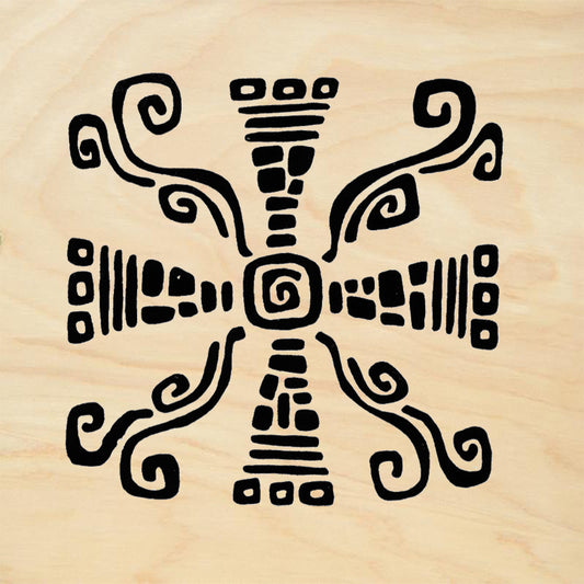 StampaFe Sun Cross Large Mesoamerican Rubber Art Stamp