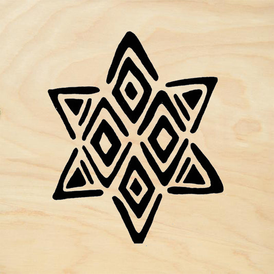 StampaFe Star of David Large Tribal Rubber Art Stamp