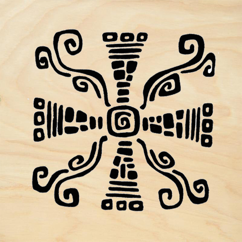 StampaFe Sun Cross Small Mesoamerican Rubber Art Stamp