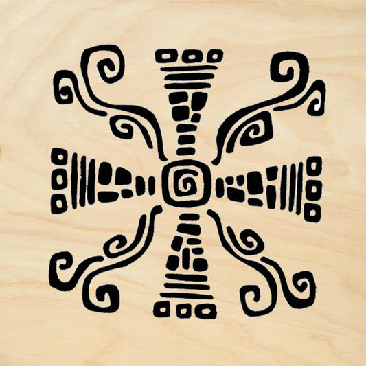 StampaFe Sun Cross Small Mesoamerican Rubber Art Stamp