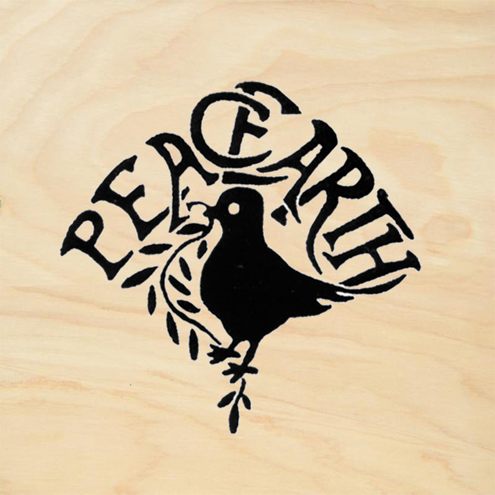 StampaFe Peace on Earth w Bird Card Making Rubber Art Stamp