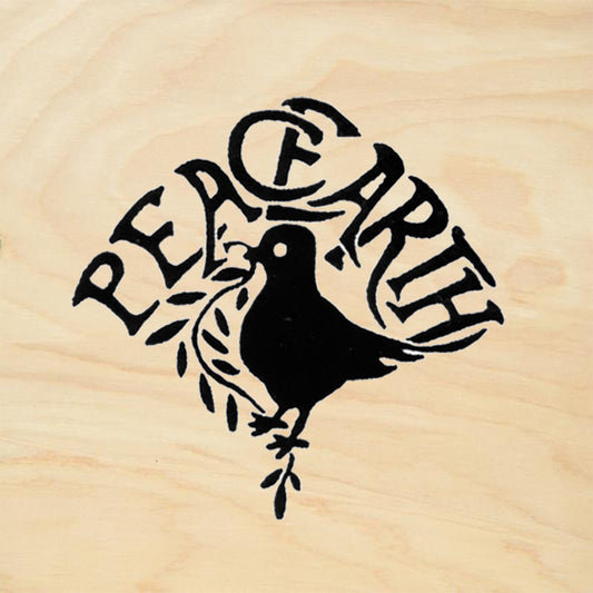 StampaFe Peace on Earth w Bird Card Making Rubber Art Stamp