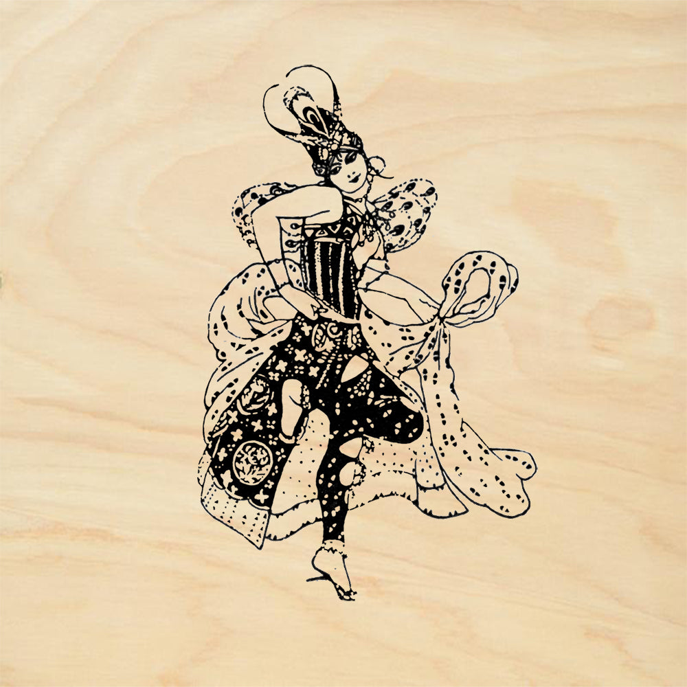 StampaFe La Peri Vintage Rubber Art Stamp