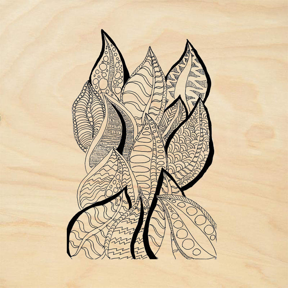 StampaFe Leaves Mixed Media Rubber Art Stamp