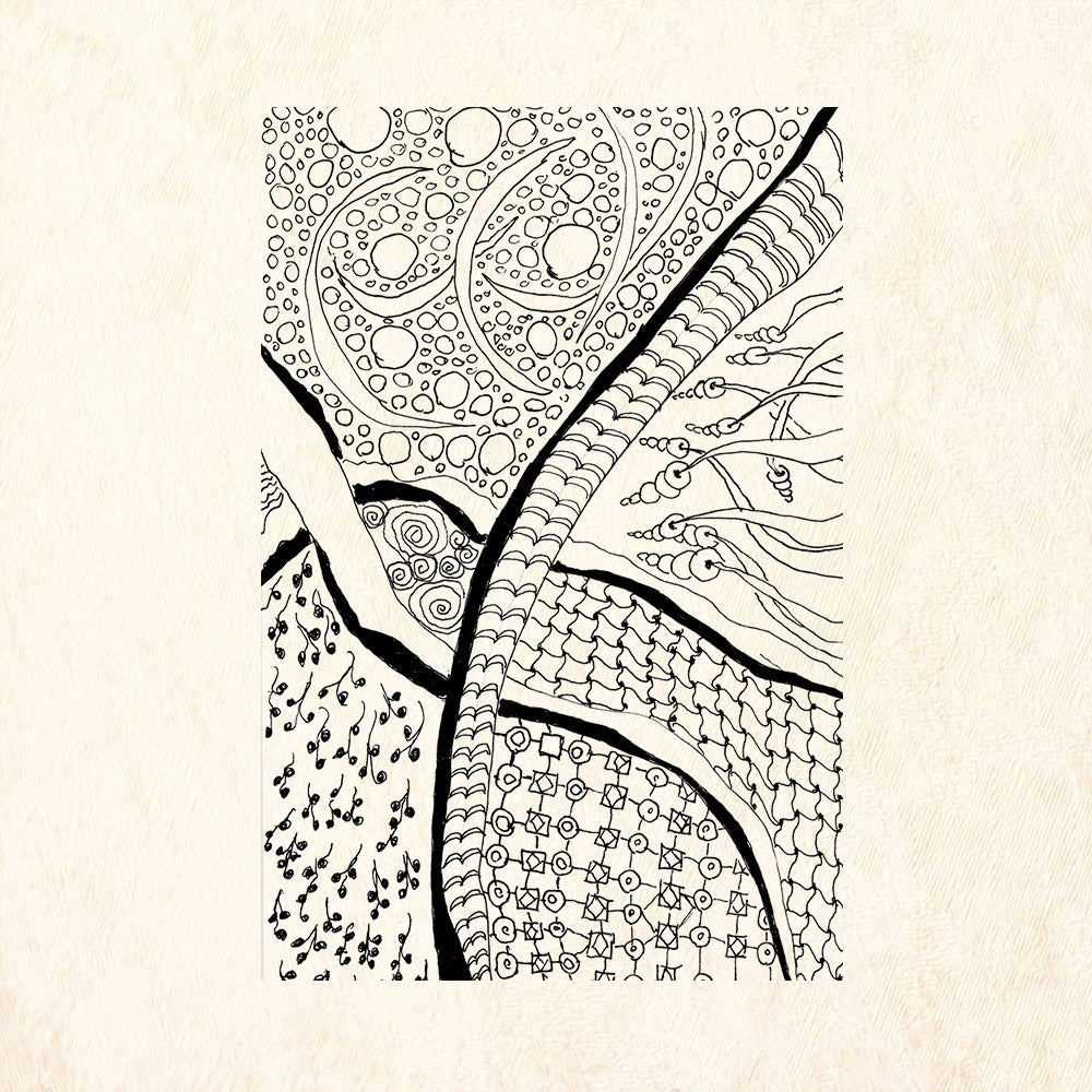 StampaFe Lee's Tangle Mixed Media Rubber Art Stamp