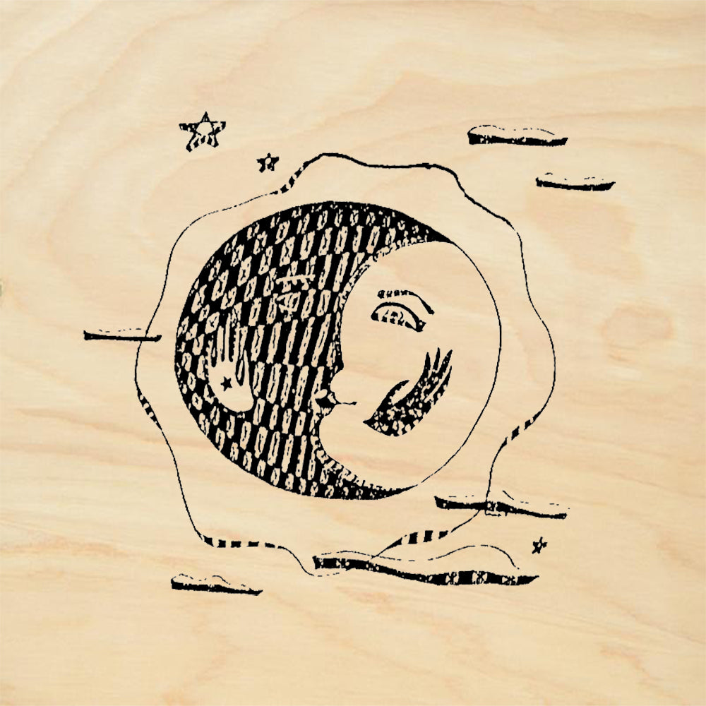 StampaFe Moon Mixed Media Rubber Art Stamp