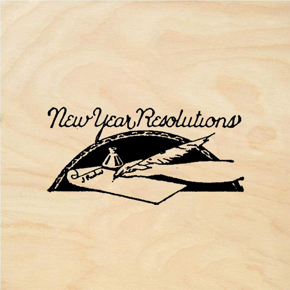 StampaFe New Year Resolutions - Rubber Stamp 2.25 x 1