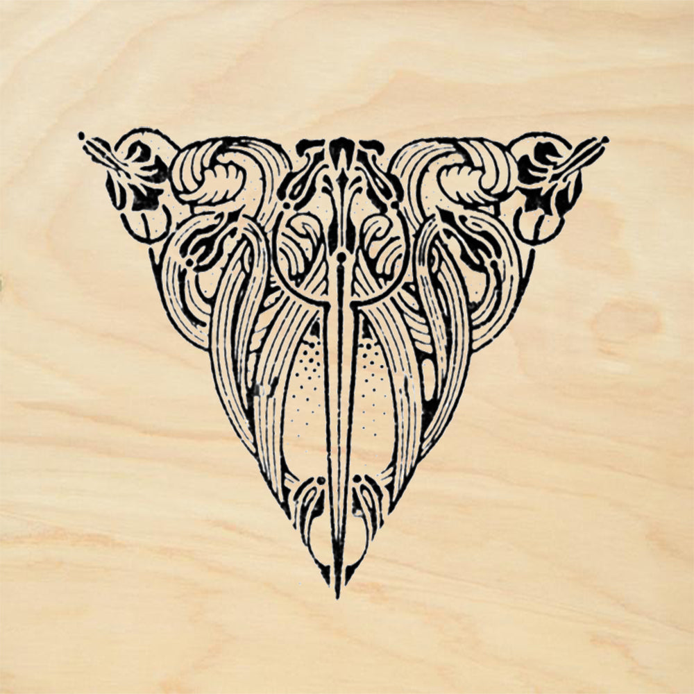StampaFe Tri-Foil Art Nouveau Rubber Art Stamp