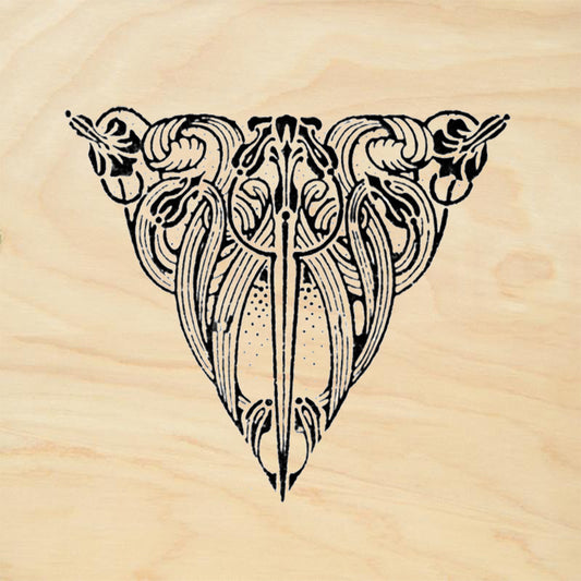 StampaFe Tri-Foil Art Nouveau Rubber Art Stamp