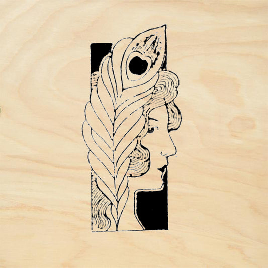 StampaFe Leaf Turner Left Art Nouveau Rubber Art Stamp