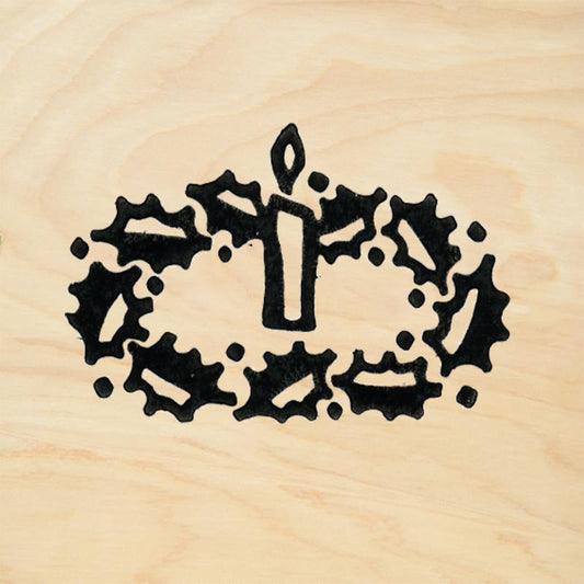 StampaFe Advent Wreath Christmas Rubber Art Stamp