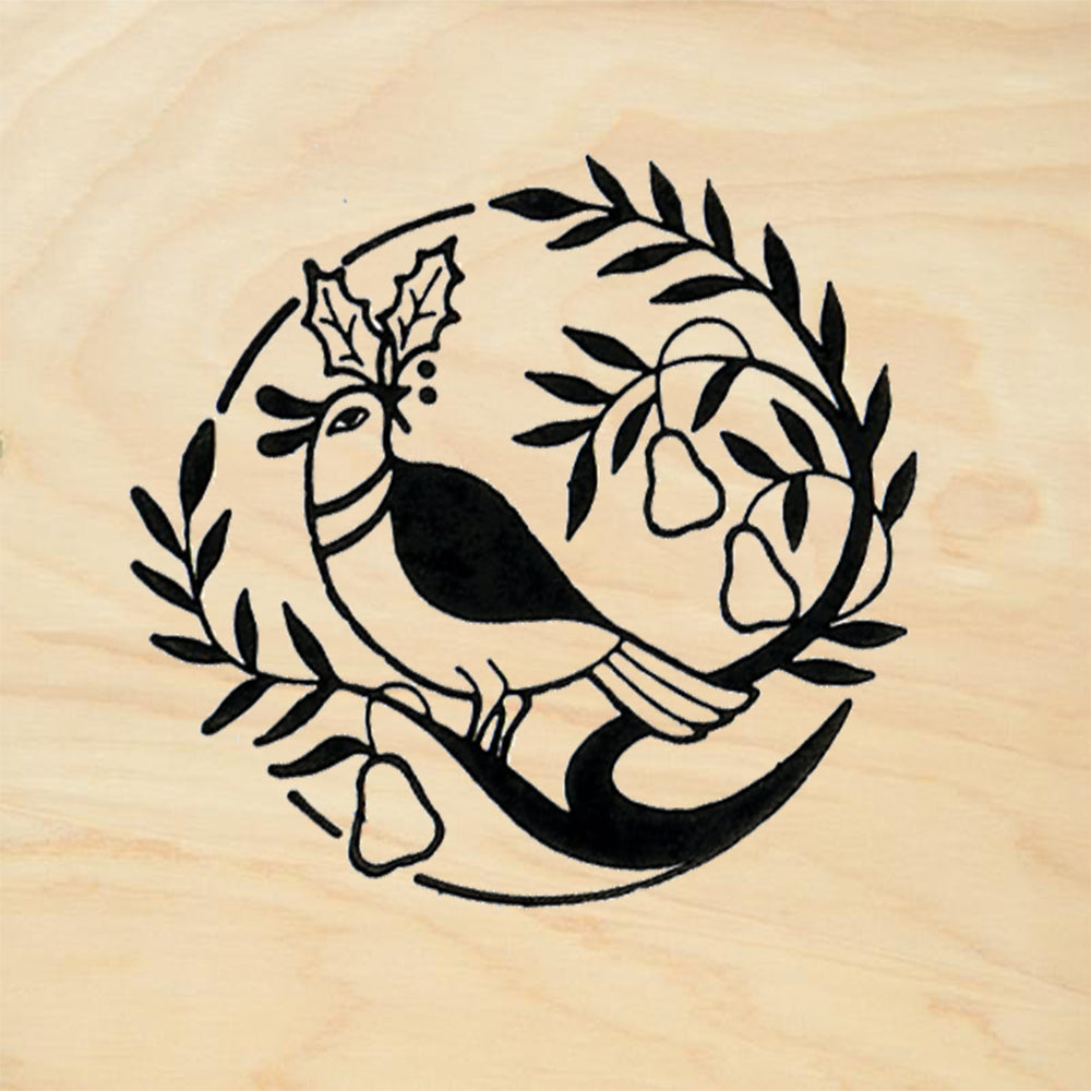StampaFe Partirdge Christmas Rubber Art Stamp