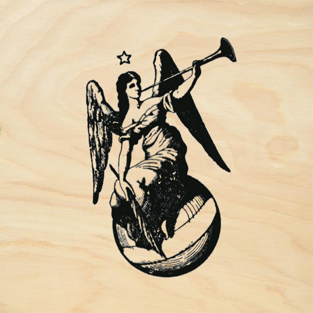 StampaFe Angel w Trumpet Vintage Rubber Art Stamp
