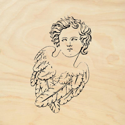 StampaFe Seraphim right Vintage Rubber Art Stamp