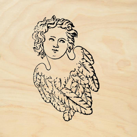 StampaFe Seraphim left Vintage Rubber Art Stamp
