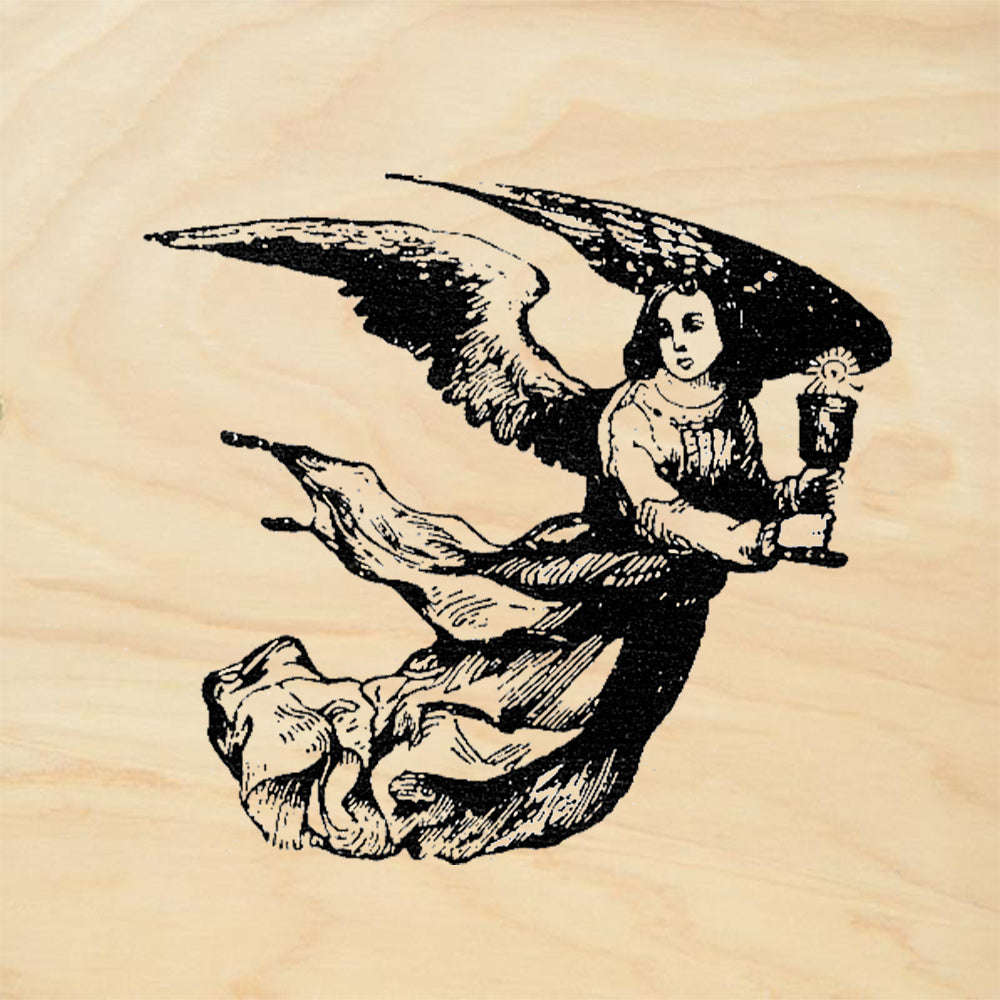StampaFe Angel with Chalice Vintage Rubber Art Stamp