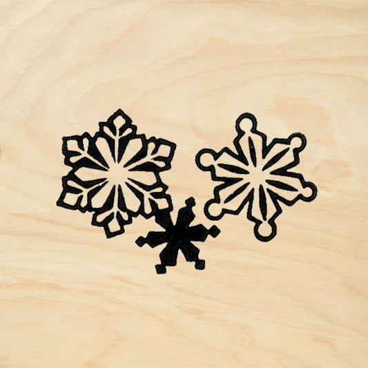StampaFe Snowflake Trio Winter Rubber Art Stamp