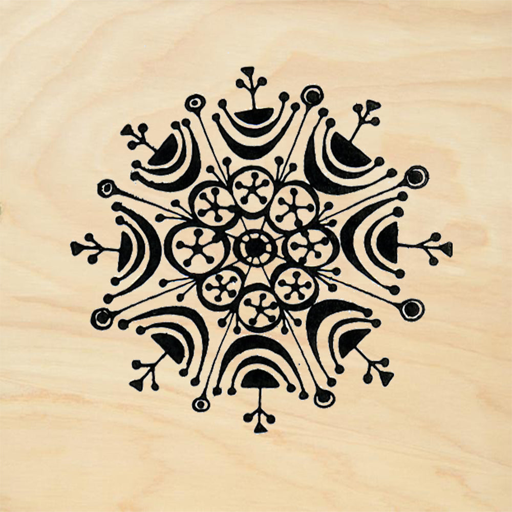 StampaFe Snowflake 2 Tribal Rubber Art Stamp