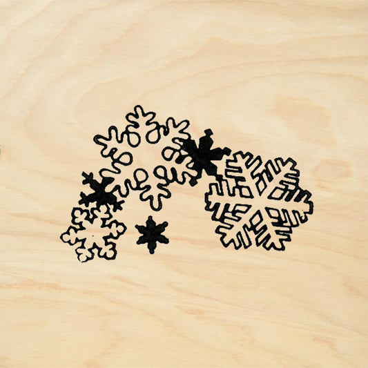 StampaFe Snow Flakes Sextet Rubber Art Stamp Collection