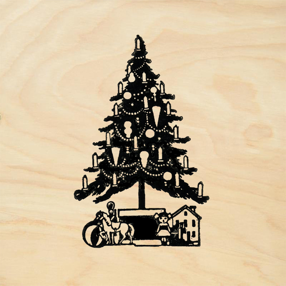 StampaFe Christmas Tree and Toys Holiday Rubber Art Stamp