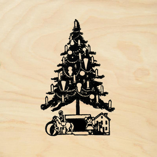 StampaFe Christmas Tree and Toys Holiday Rubber Art Stamp