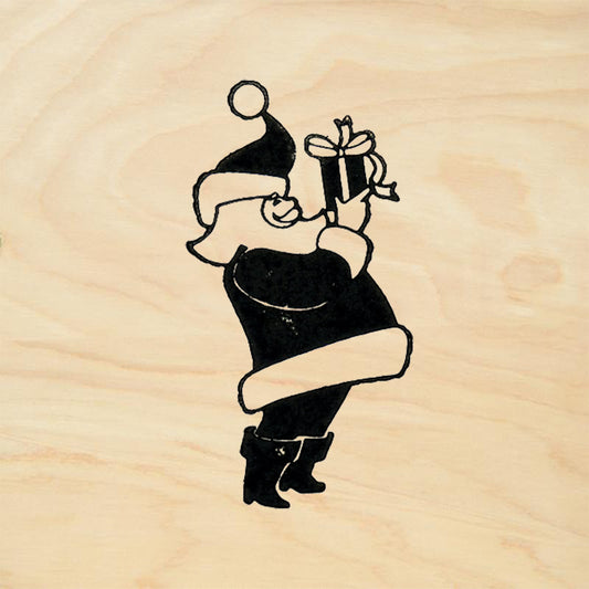 StampaFe Santa with Gifts Side View Christmas Rubber Art Stamp