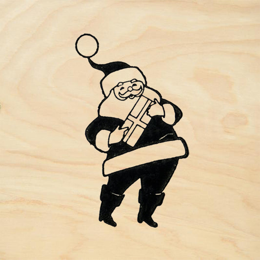 StampaFe Santa Front View Christmas Rubber Art Stamp