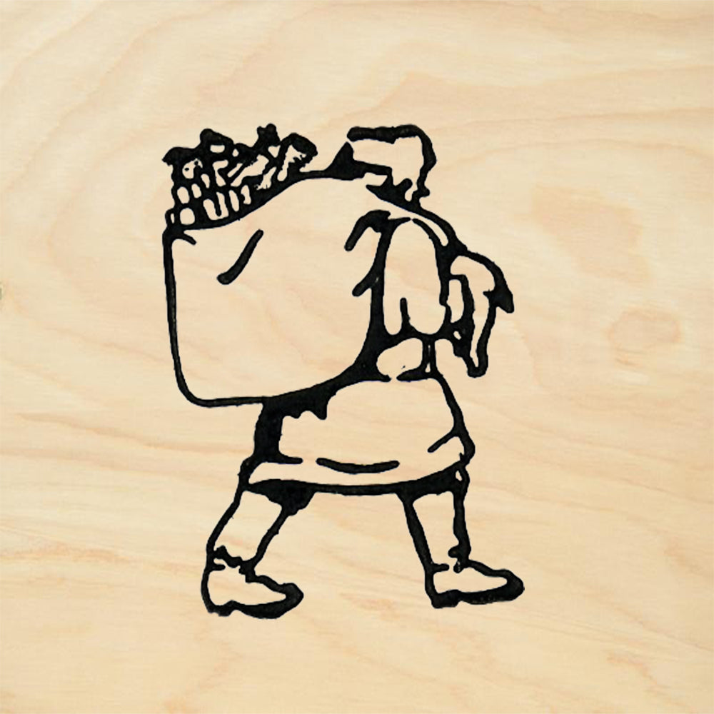 StampaFe Santa with Bag Left Christmas Rubber Art Stamp
