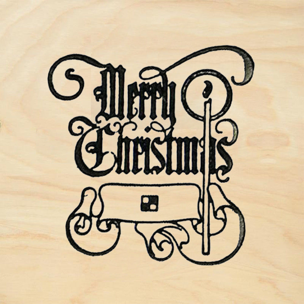 StampaFe Gothic Merry Christmas Rubber Art Stamp