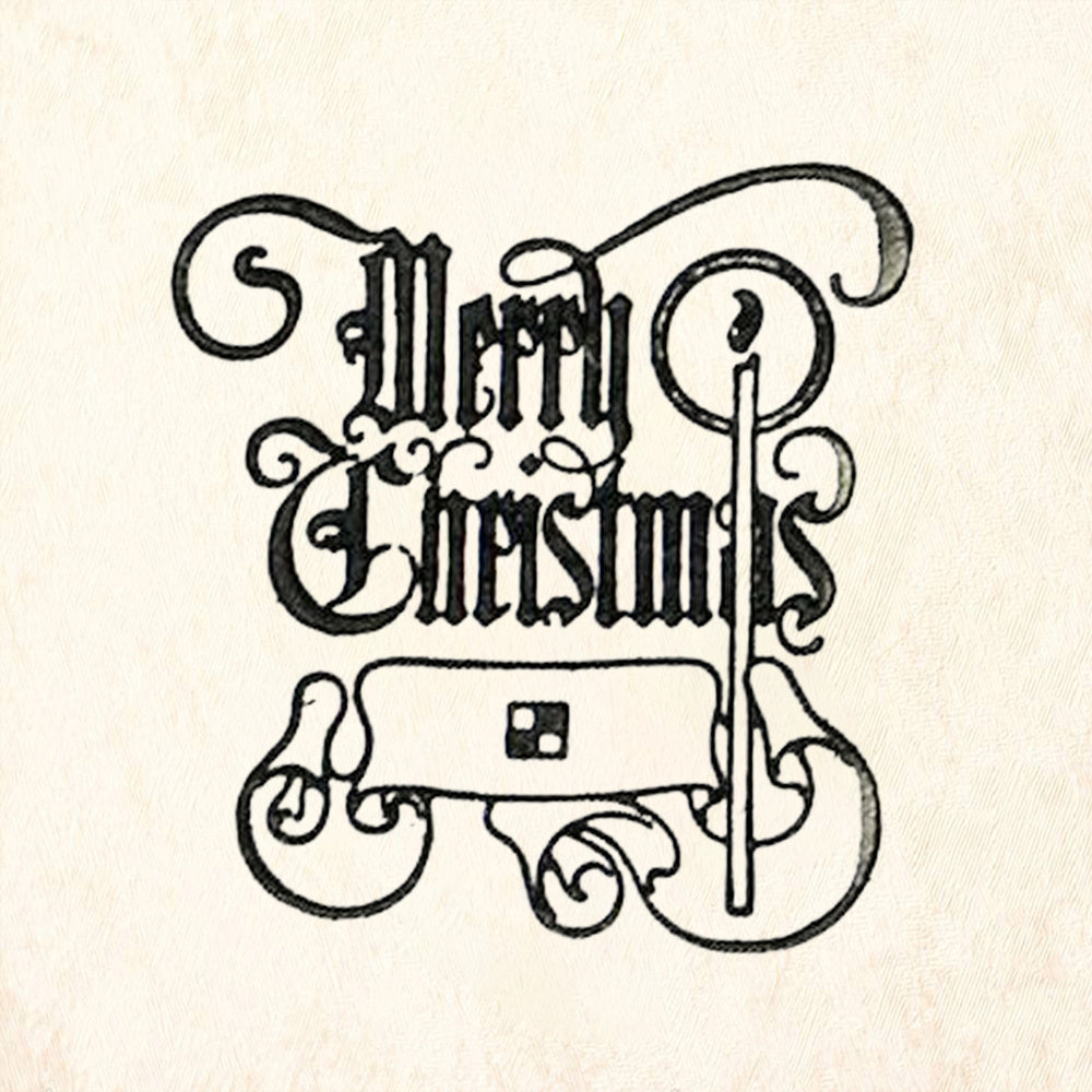 StampaFe Gothic Merry Christmas Rubber Art Stamp