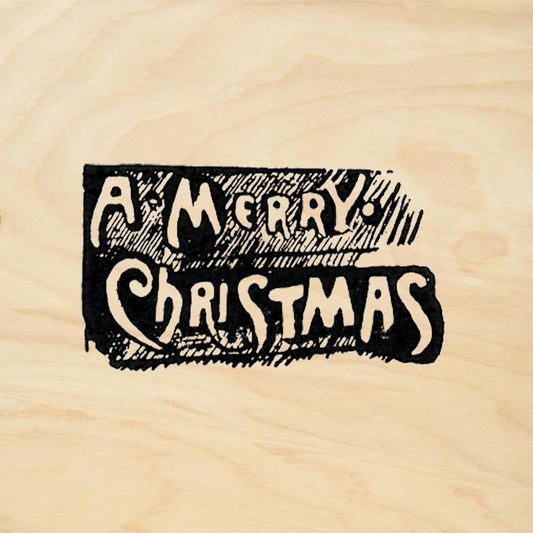 StampaFe Merry Christmas Carved Holiday Rubber Art Stamp
