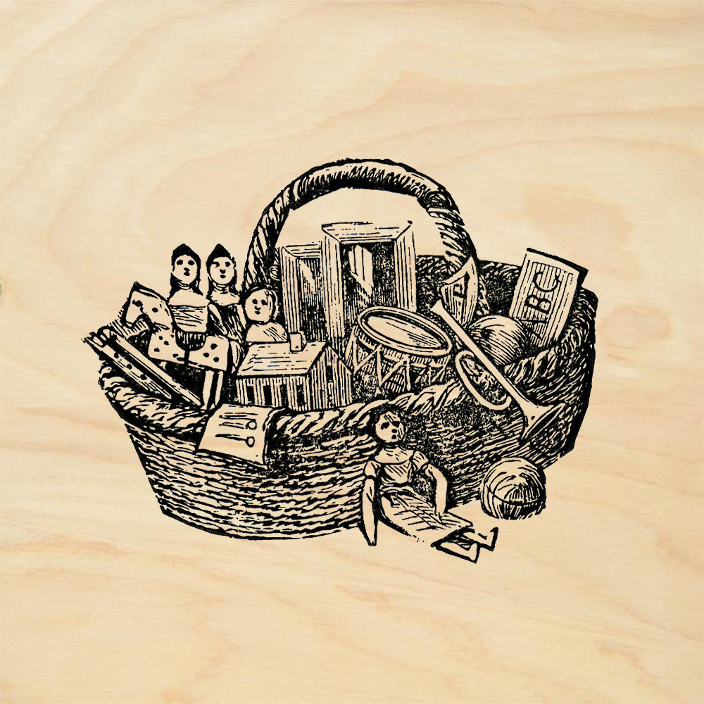 StampaFe Basket of Toys Christmas Rubber Art Stamp