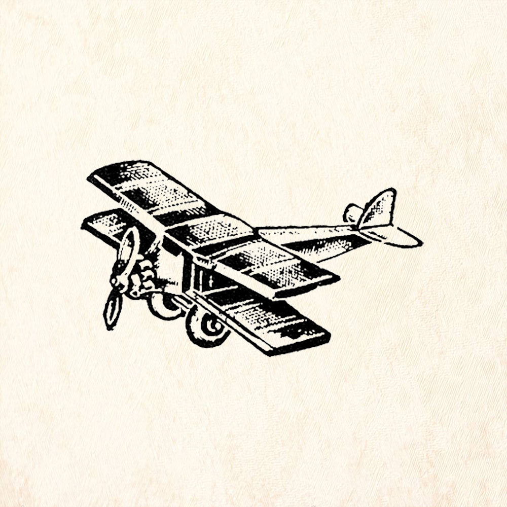 StampaFe Kent's Plane Retro Rubber Art Stamp