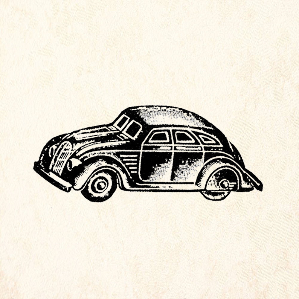 StampaFe Ken's Car Retro Rubber Art Stamp