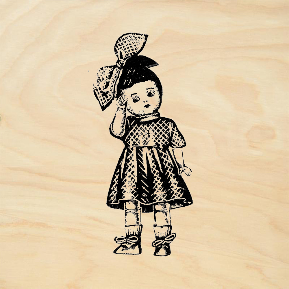 StampaFe Bonnie Doll Retro Rubber Art Stamp