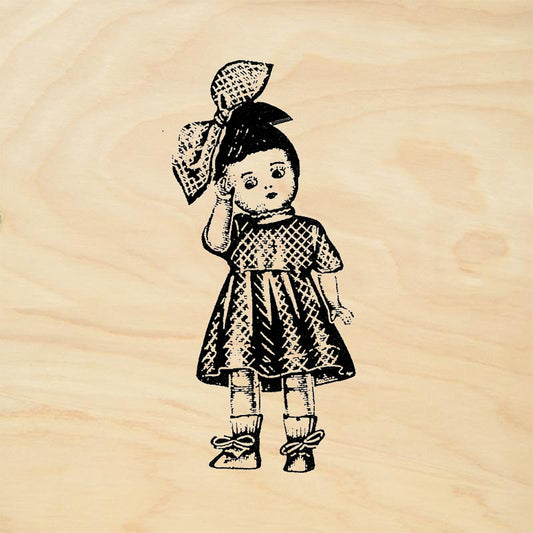 StampaFe Bonnie Doll Retro Rubber Art Stamp