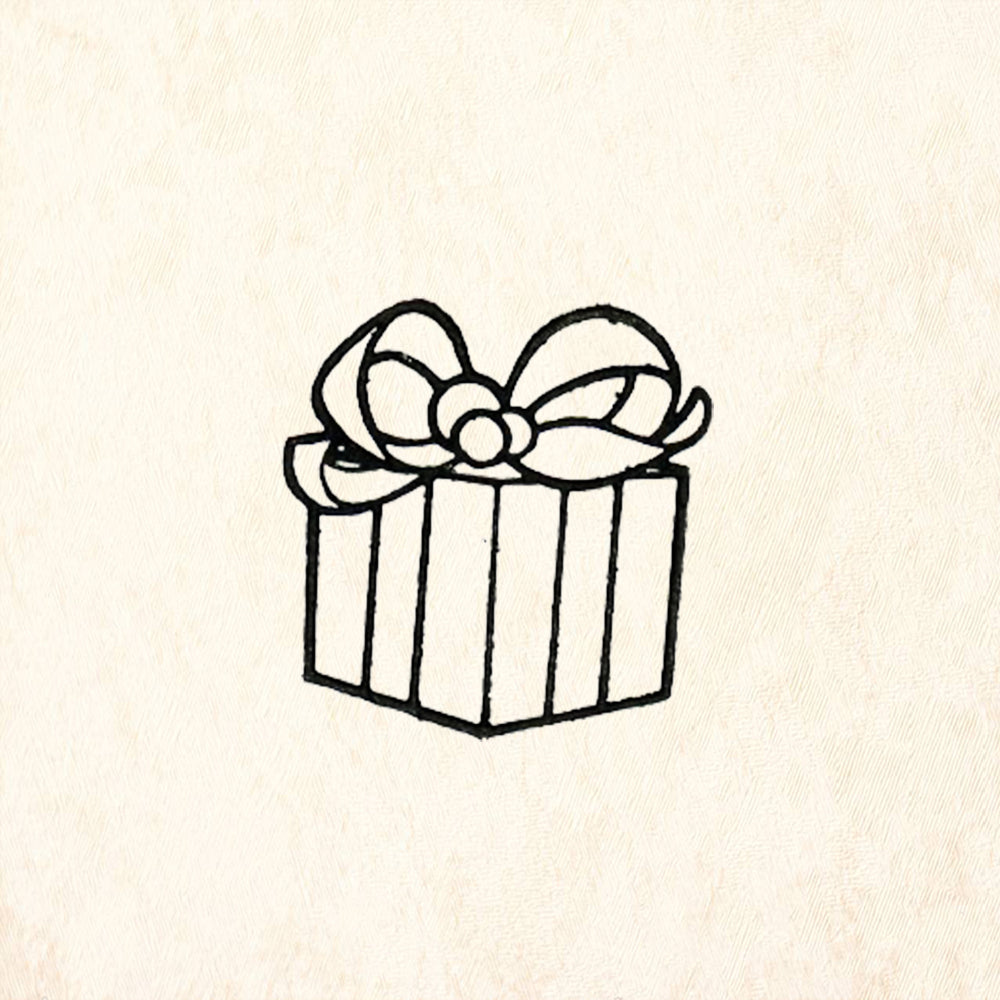 StampaFe Present 2 Card Making Rubber Art Stamp