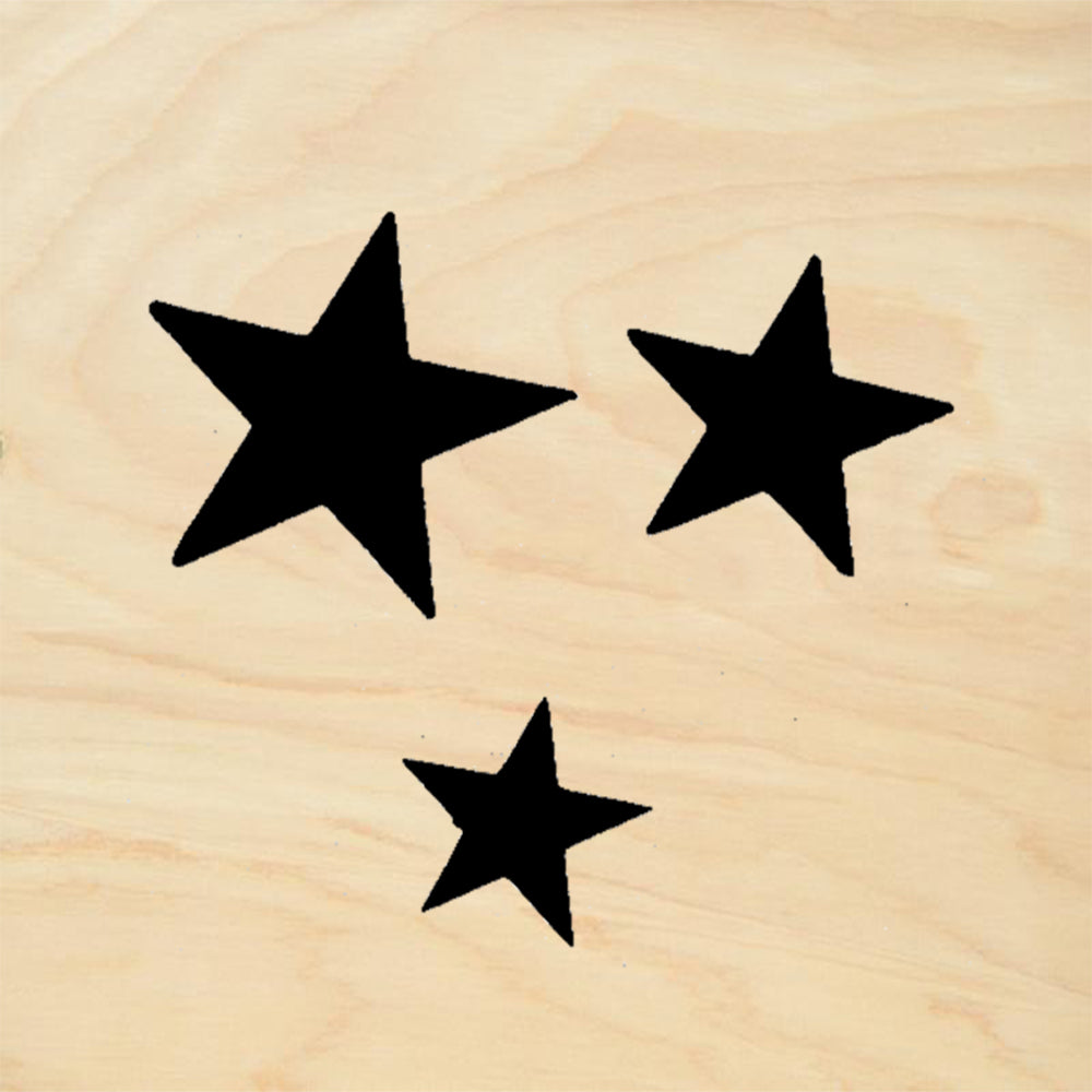 StampaFe Star Trio Card Making Rubber Art Stamp