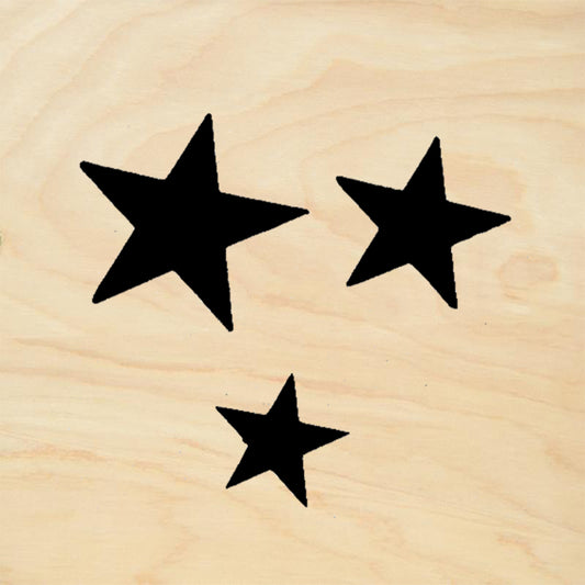 StampaFe Star Trio Card Making Rubber Art Stamp
