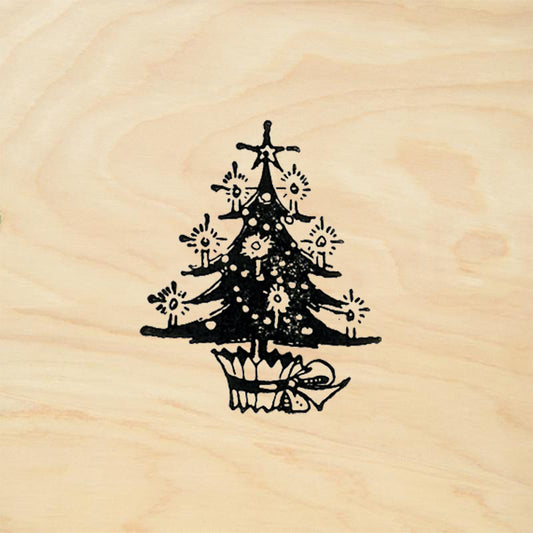StampaFe Small Christmas Tree Holiday Rubber Art Stamp