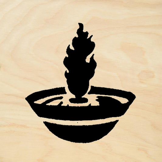 StampaFe Butter lamp offering Tribal Rubber Art Stamp