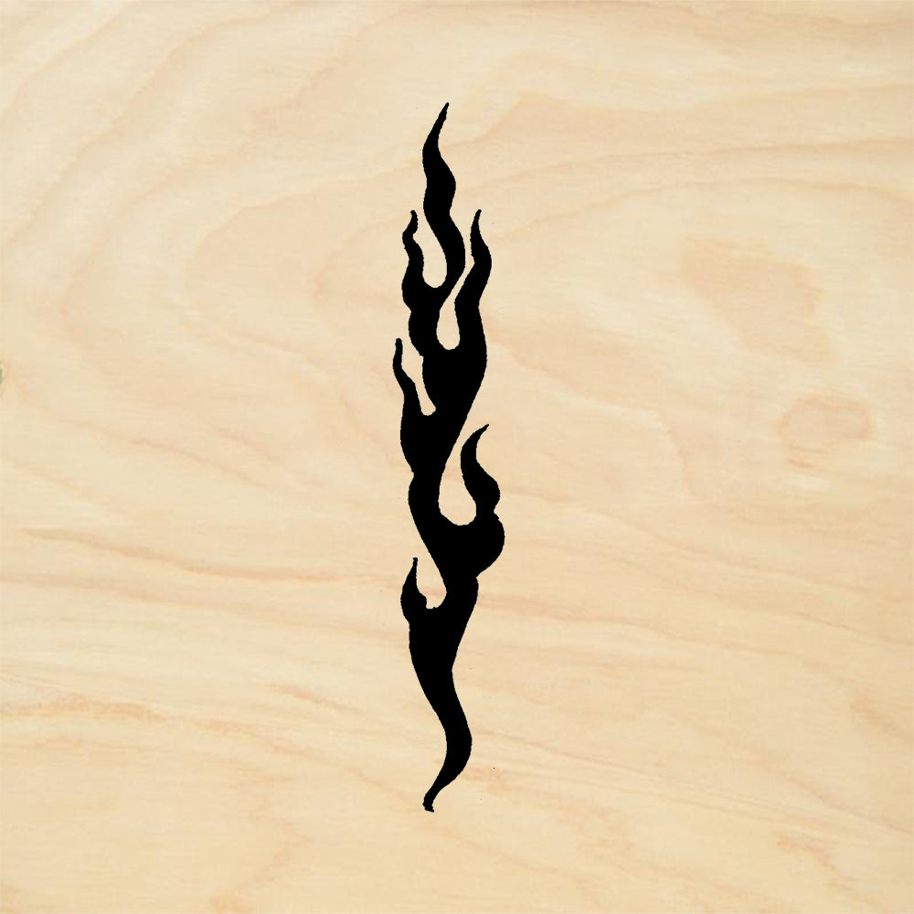 StampaFe Long Skinny Flame Mixed Media Rubber Art Stamp