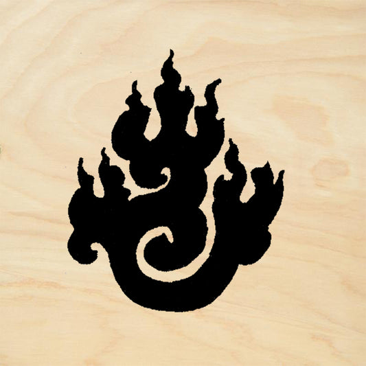 StampaFe Short Fat Flame Mixed Media Rubber Art Stamp