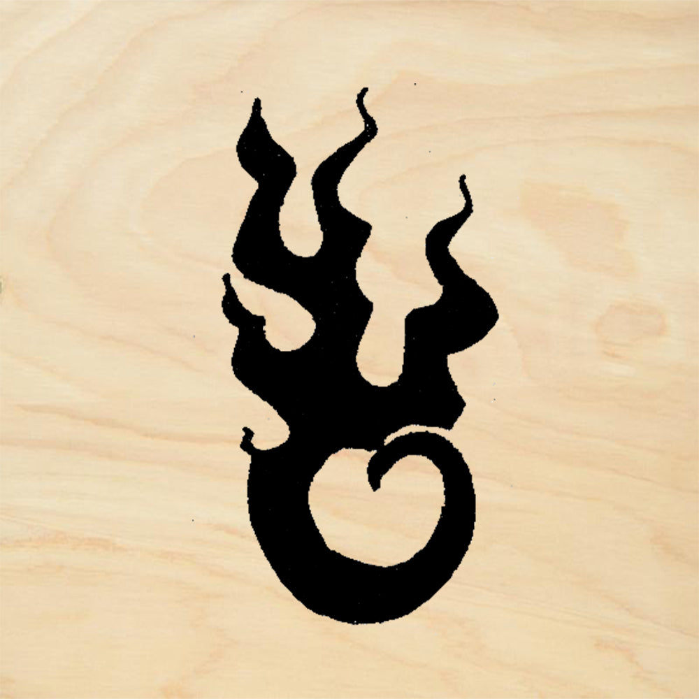 StampaFe Short Skinny Flame Mixed Media Rubber Art Stamp