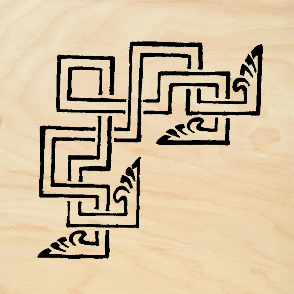 StampaFe Tibetan Border Corner Tribal Rubber Art Stamp