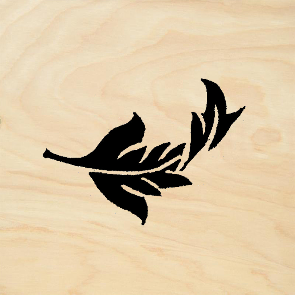 StampaFe Tibetan Leaf Right Stylized Botanical Rubber Art Stamp