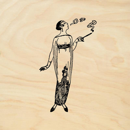 StampaFe Woman of Smoke Retro Rubber Art Stamp