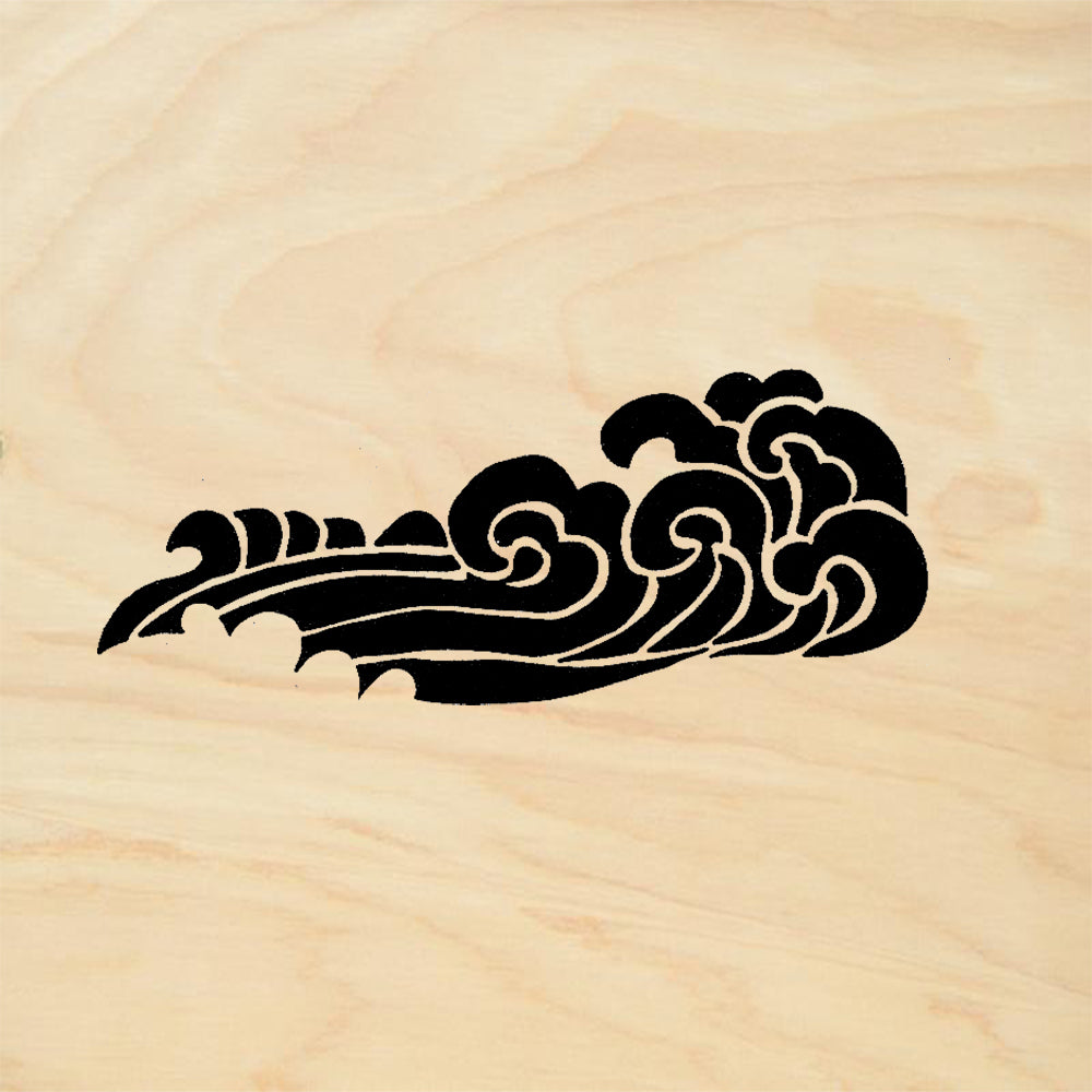 StampaFe Wave Right Asian Rubber Art Stamp